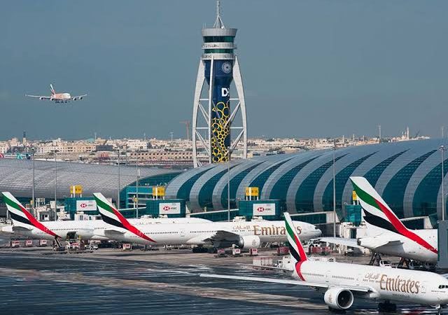 Dubai airport with new system.